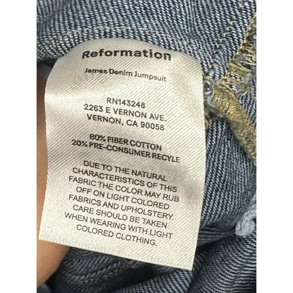 Reformation Blue Denim Jumpsuit - Picture 10 of 11